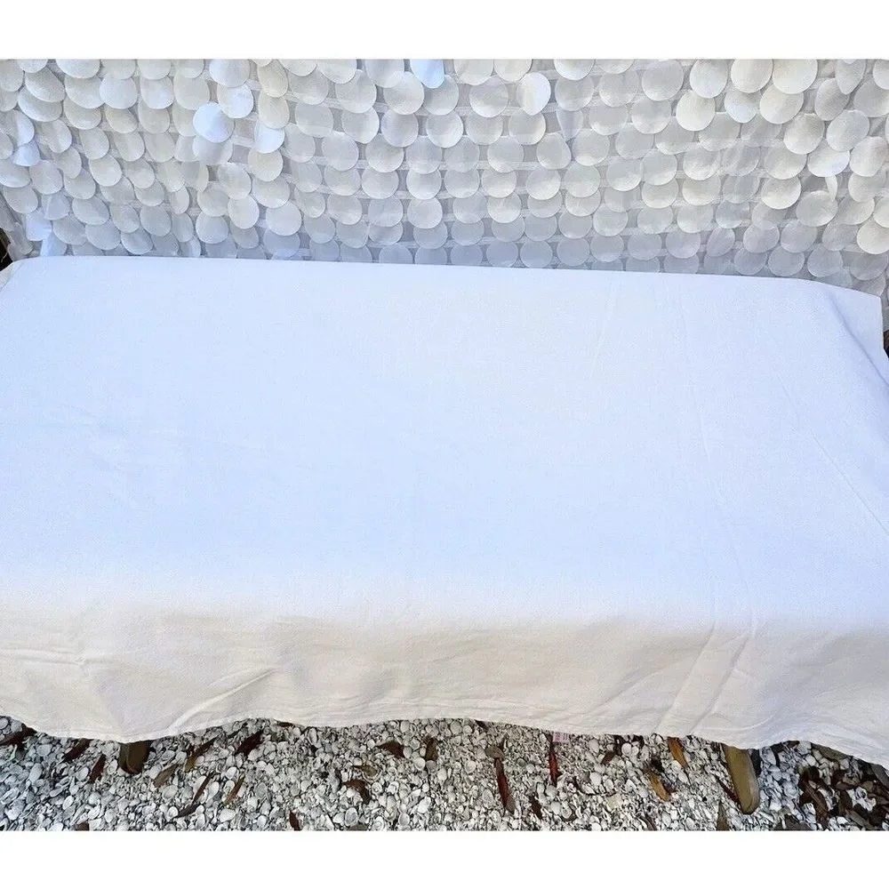 Vintage COUCKE FRANCE 70 X 108 PALE YELLOW Tablecloth 100% Cotton Made in France